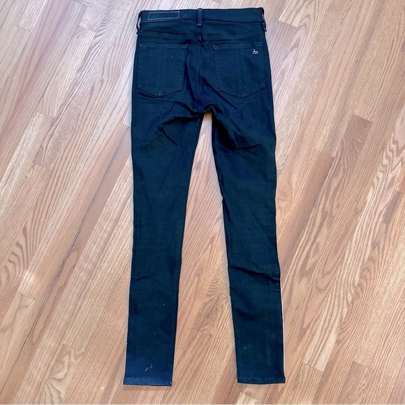 rag & bone Black Skinny Jeans with White Lycra Side Stripes size 26 - Picture 2 of 8